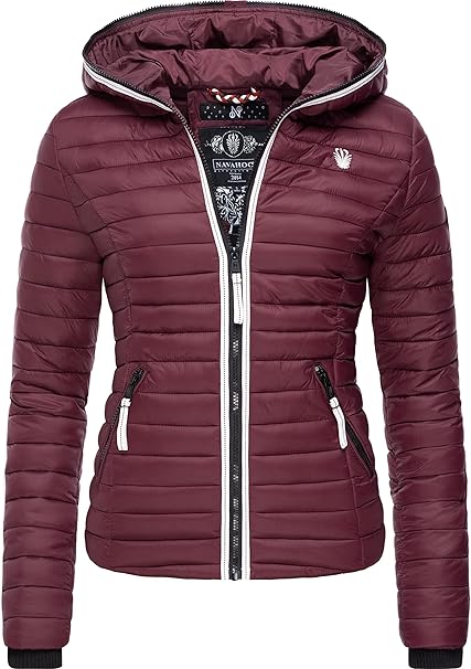 Navahoo Kimuk Princess damen Übergangsjacke mit Kapuze, weinrot