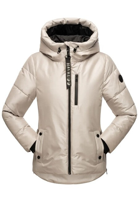 Navahoo Krümelein damen Winterjacke mit Kapuze, light grey