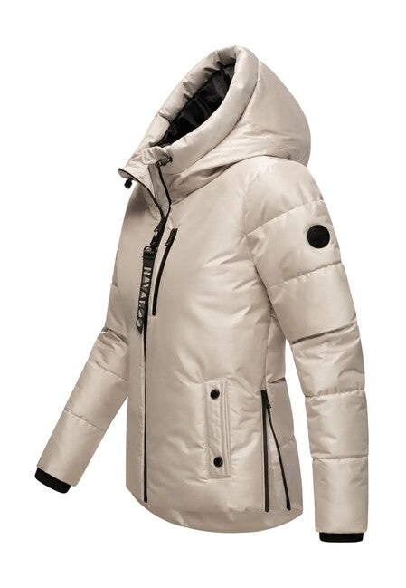 Navahoo Krümelein damen Winterjacke mit Kapuze, light grey