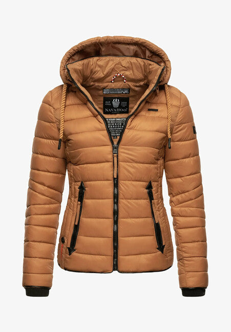 Navahoo Lulana damen Übergangsjacke mit Kapuze, caramel brown