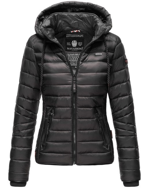 Navahoo Lulana damen Übergangsjacke mit Kapuze, schwarz
