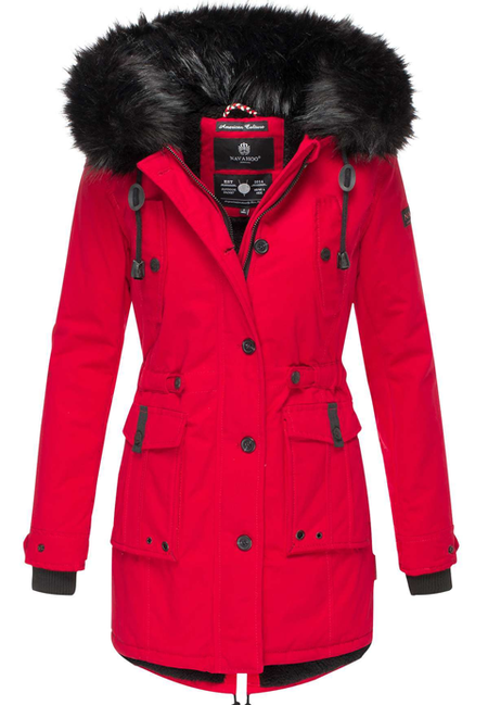 Navahoo LULUNA PRINCESS damen Winterjacke mit Kapuze, rot