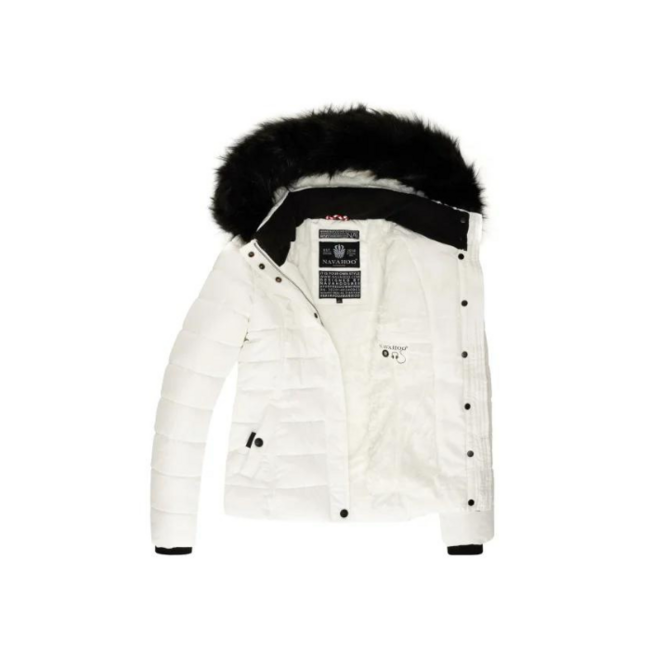 Navahoo Miamor damen Winterjacke mit Kapuze, weiß