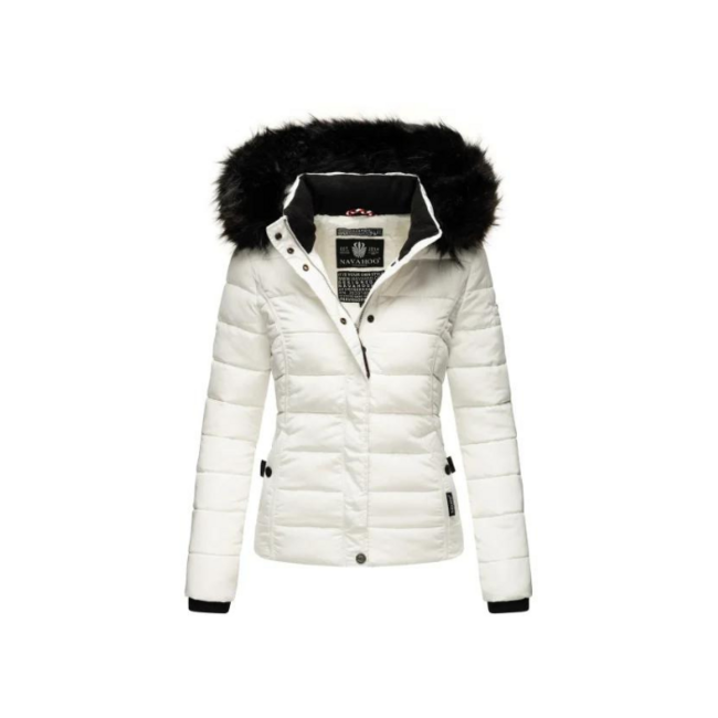 Navahoo Miamor damen Winterjacke mit Kapuze, weiß