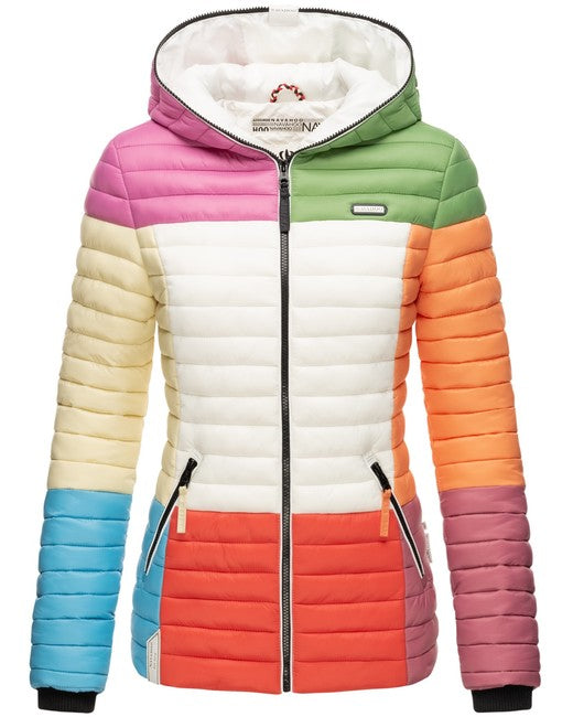 Navahoo Multikulti damen übergangsjacke mit kapuze, multicolour mix