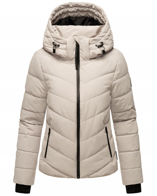 Marikoo SAMUIAA damen-Winterjacke mit Kapuze, light grey