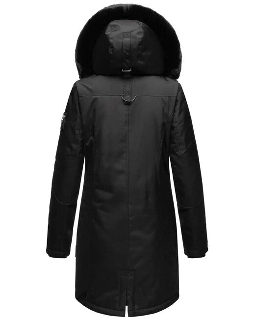 Navahoo Tiniis damen Winterjacke mit Kapuze, schwarz