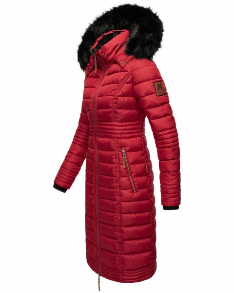 Navahoo UMAY damen Steppmantel, Blood Red
