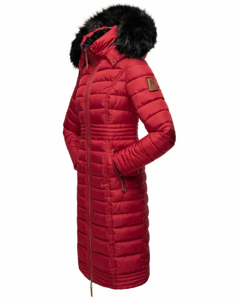 Navahoo UMAY damen Steppmantel, Blood Red