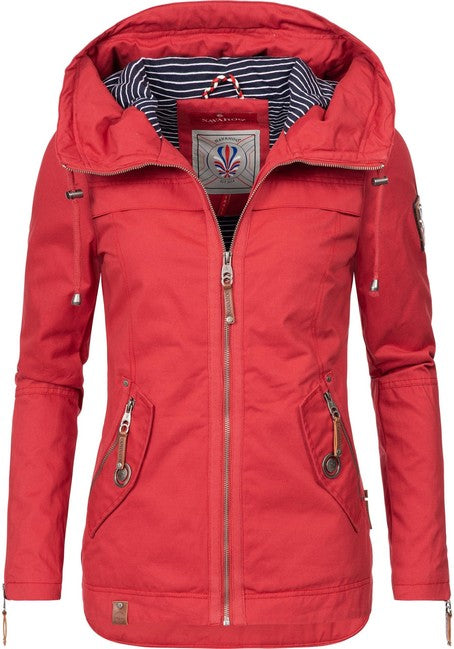 Navahoo Wekoo damen-Übergangsjacke mit Kapuze, rot