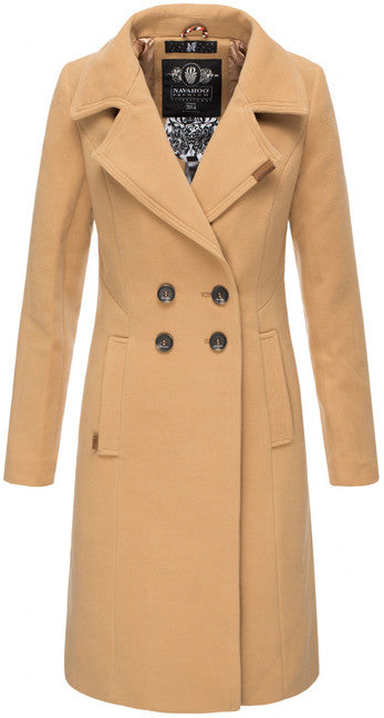 Navahoo WOOLY damen Wintermantel, Beige