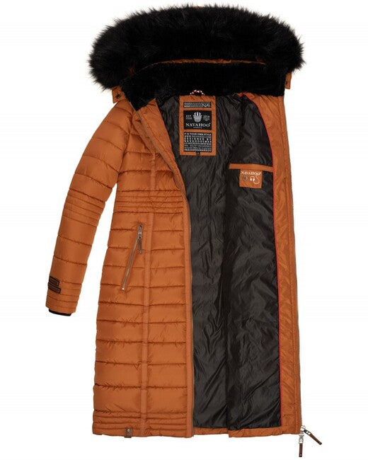 Navahoo UMAY damen Steppmantel, rusty cinnamon