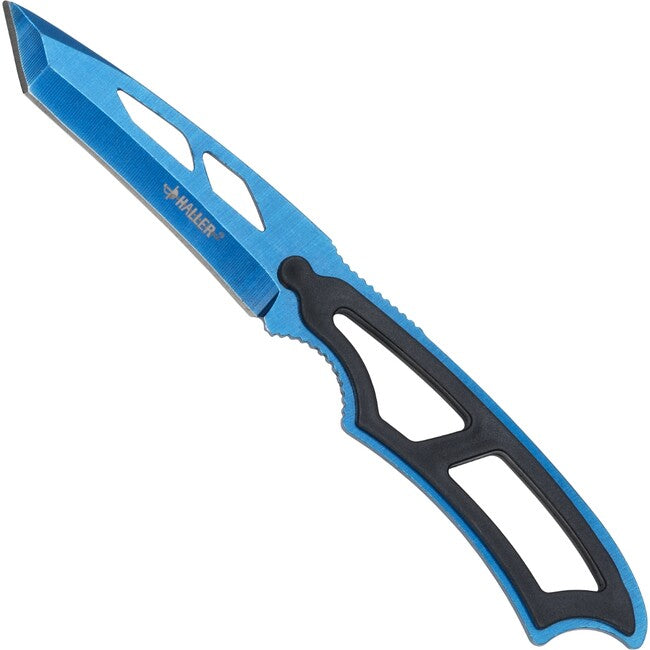 Haller NeckKnife feststehendes klingenmesser, blau eloxiert