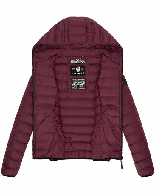 Navahoo NEEVIA damen Übergangsjacke mit Kapuze, weinrot