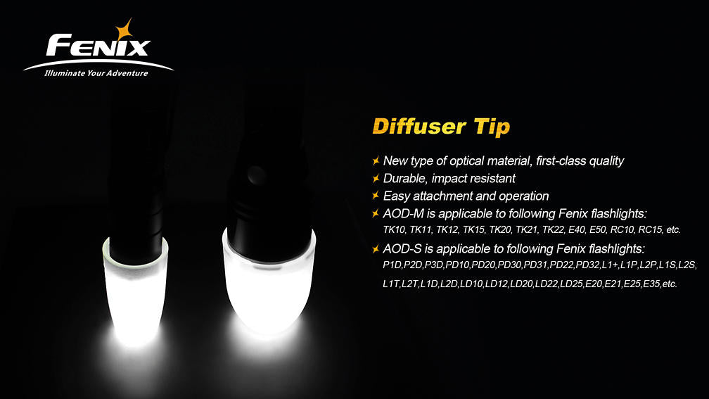 Fenix AOD-M diffuser, milky white