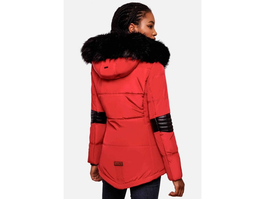 Navahoo NIRVANA damen Winterjacke mit Kapuze, rot