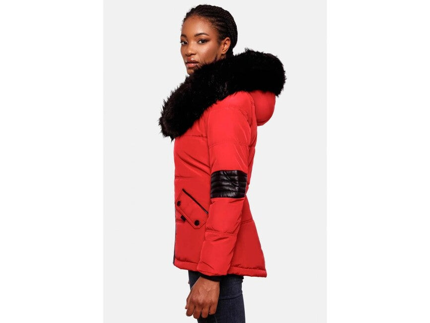 Navahoo NIRVANA damen Winterjacke mit Kapuze, rot