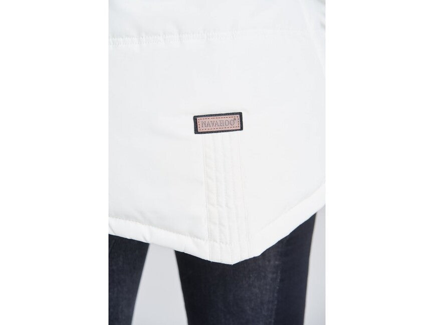 Navahoo NIRVANA damen Winterjacke mit Kapuze, weiß