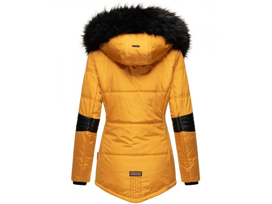 Navahoo NIRVANA damen Winterjacke mit Kapuze, gelb