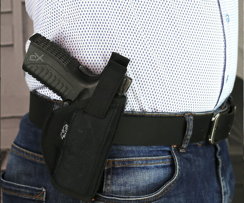 Falco Larson OWB Nylon Gürtelholster mit Schnalle CZ P10 F rechts, schwarz