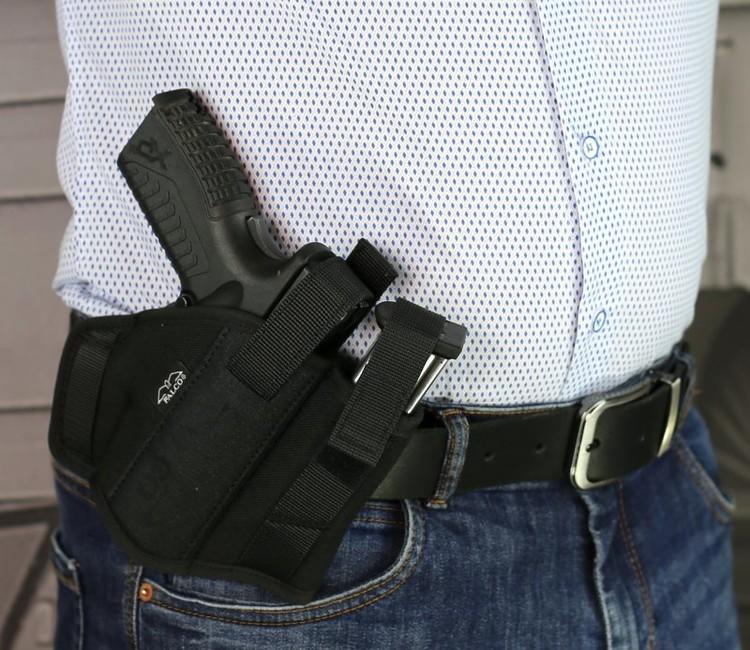Falco Gürtel-Waffenholster mit Glock 17, schwarz rechts
