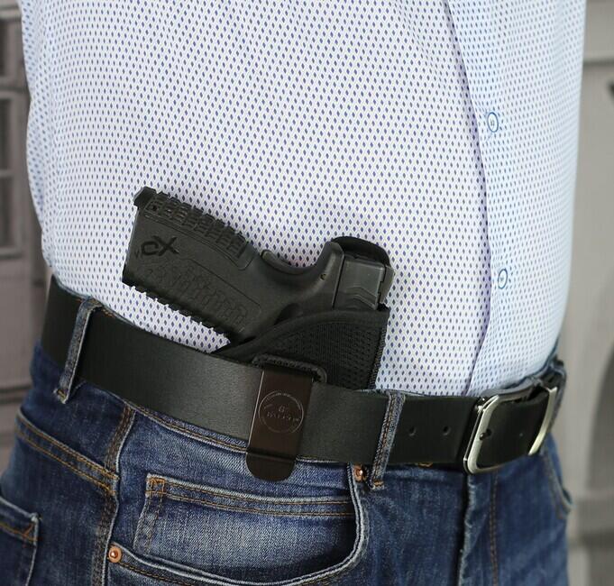 Falco Glock 43X atmungsaktives Nylon IWB Holster zum verdeckten Tragen , schwarz rechts