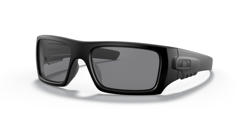 Oakley Det Cord Ballistische Brille mit dunkelgrauer Linse, matt schwarz