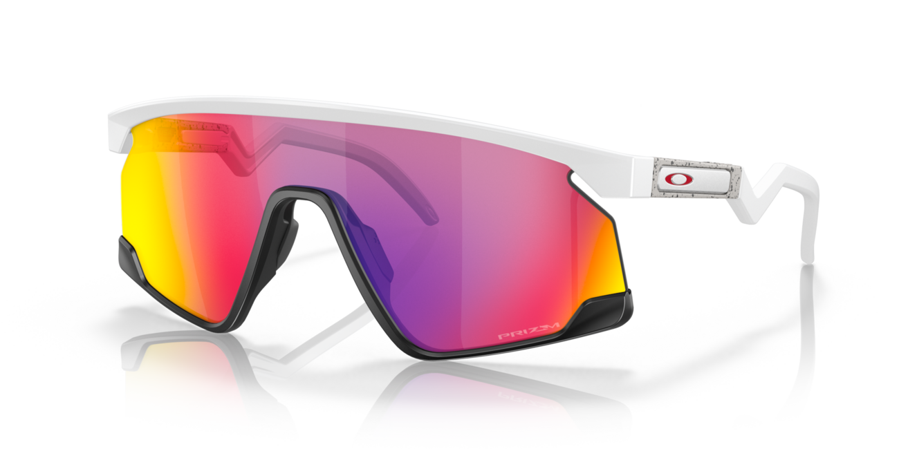Oakley BXTR Sonnenbrille mit Rahmen Matte White und mit Dias Prizm Road 39