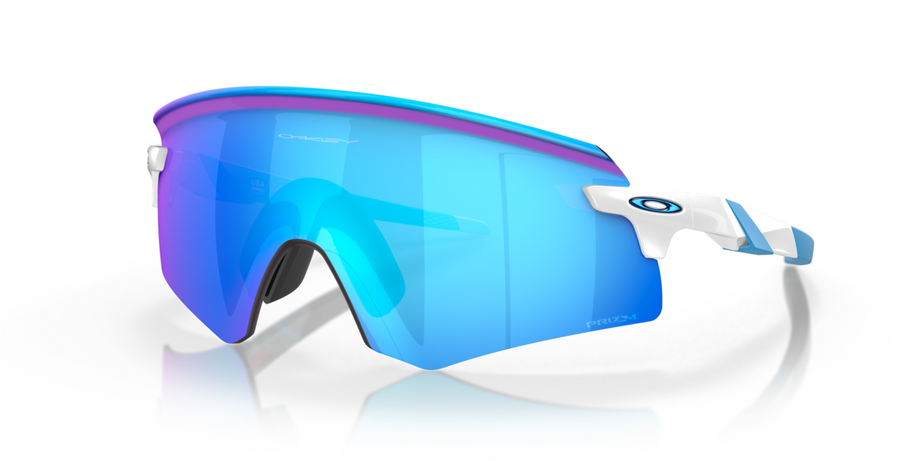 Oakley ENCODER Sonnenbrille mit Rahmen Polished White und mit Dias Prizm Sapphire