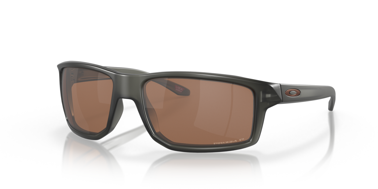 Oakley GIBSTON Sonnenbrille mit Rahmen Matte Grey Smoke und mit Dias Prizm Tungsten Polarized 61