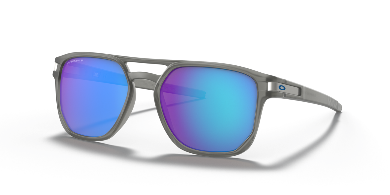 Oakley LATCH BETA Sonnenbrille mit Rahmen Matte Grey Ink und mit Dias Prizm Sapphr Irid Polar 54
