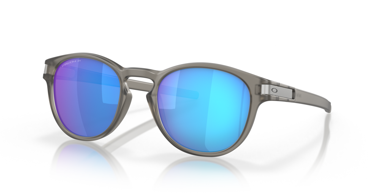 Oakley LATCH Sonnenbrille mit Rahmen Matte Grey Ink und mit Dias Prizm Sapphr Irid Polar 53