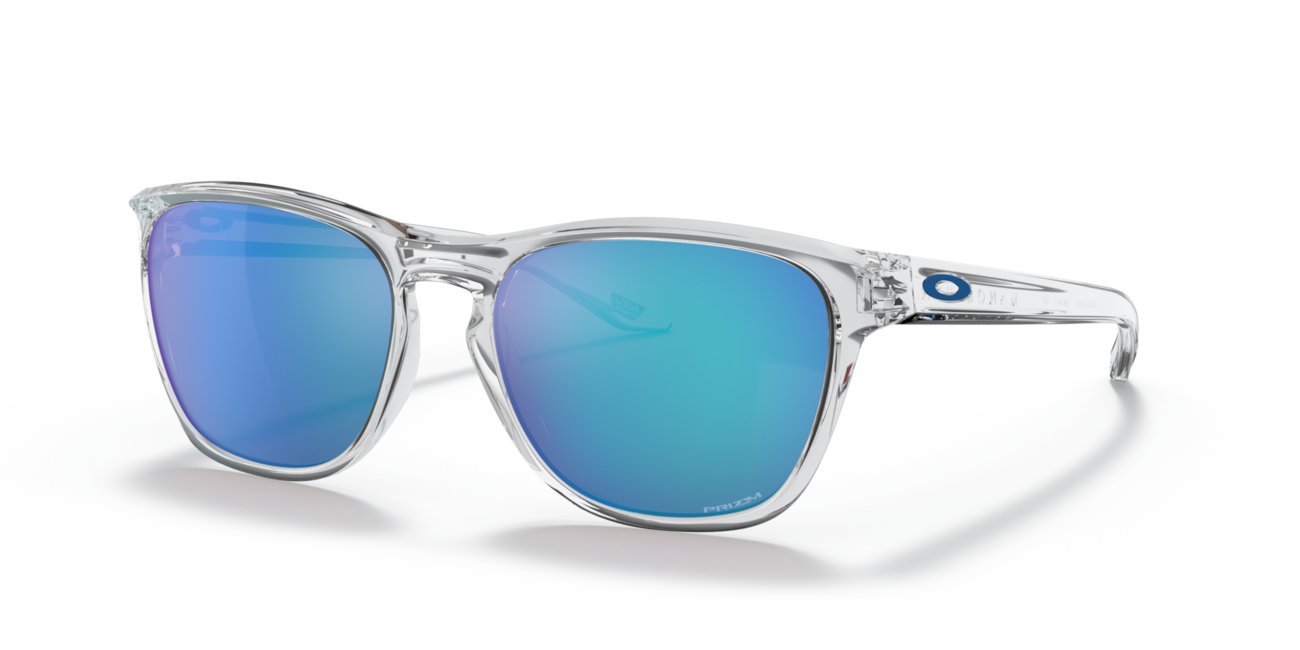 Oakley MANORBURN Sonnenbrille mit Rahmen Polished Clear und mit Dias Prizm Sapphire 56