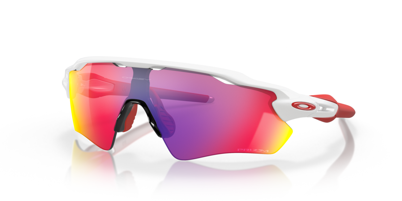 Oakley RADAR EV PATH Sonnenbrille mit Rahmen Polished White und mit Dias Prizm Road