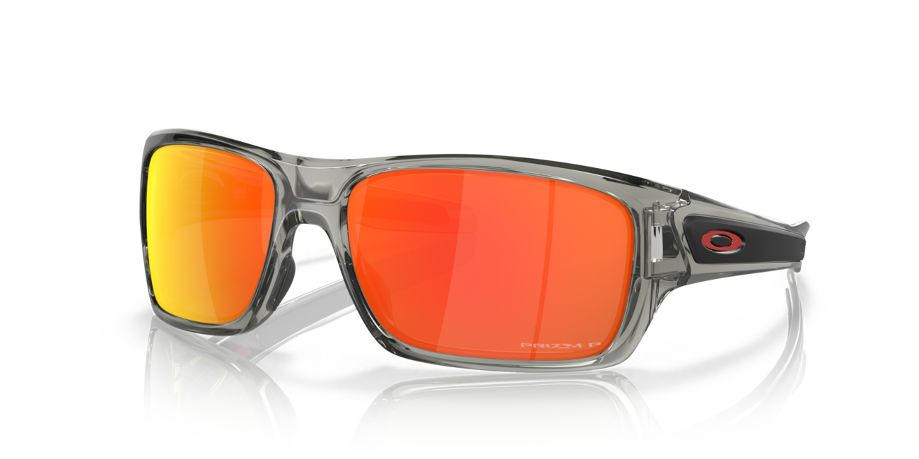 Oakley TURBINE Sonnenbrille mit Rahmen Grey Ink und mit Dias Prizm Ruby Polarized 65