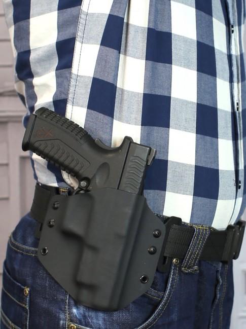 Falco Glock 19 kydex pancake gürtelholster, schwarz rechts
