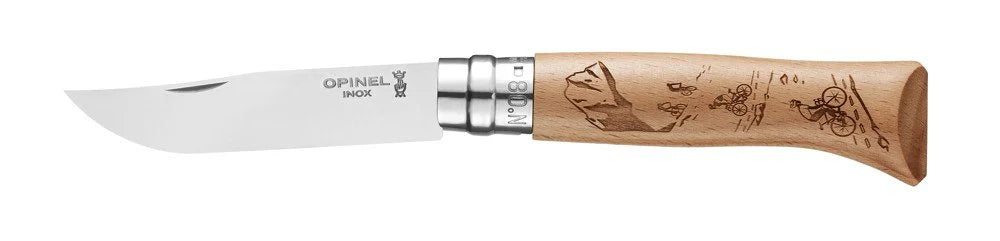 Opinel N°08 Gravur Sport Velo Klappmesser