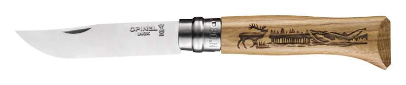 Opinel N°08m Klappmesser, hirsch