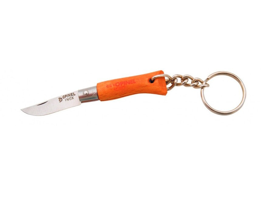 Opinel N°02 Klappmesser für Schlüssel Inox, orange