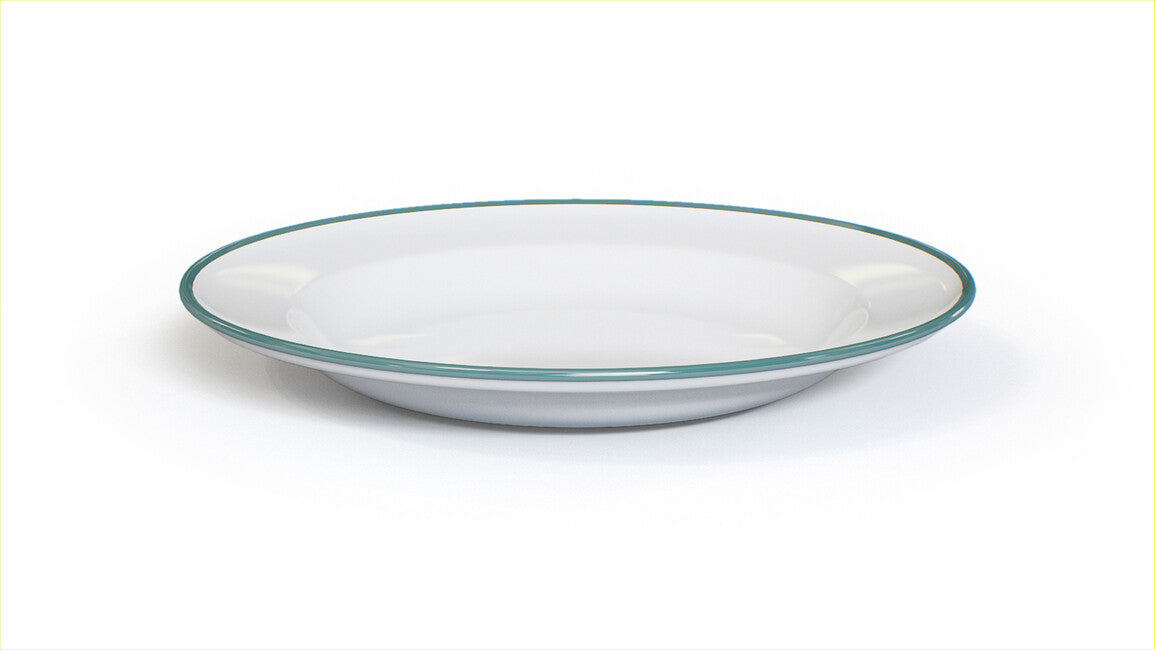 Origin Outdoors Emaille Teller 26 cm Ozean flach