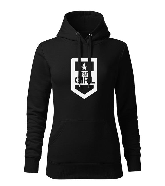 DRAGOWA dámska mikina s kapucňou army girl