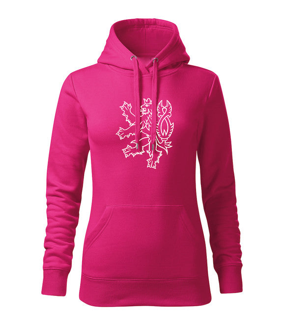 DRAGOWA damenhoodie 320 g/m² Tschechischer Löwe Rosa