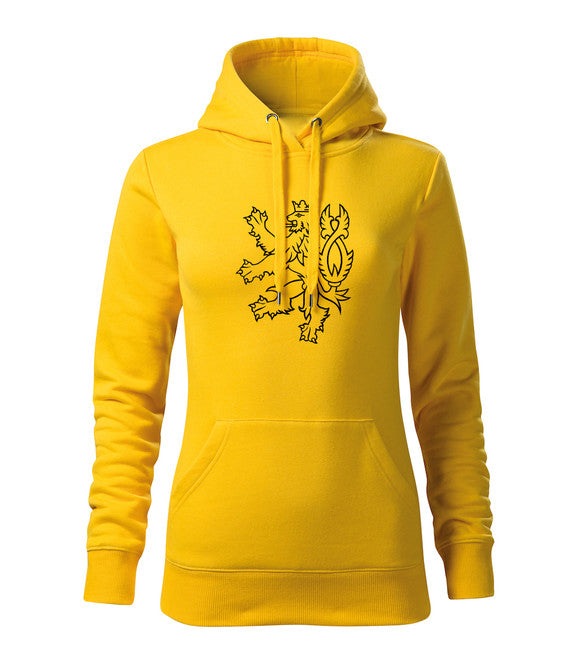 DRAGOWA damenhoodie 320 g/m² Tschechischer Löwe Gelb