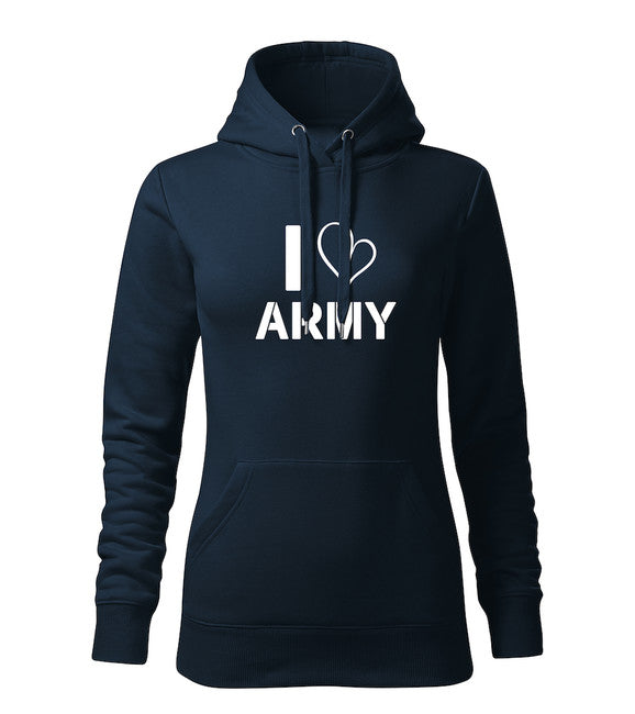 DRAGOWA dámska mikina s kapucňou I love army