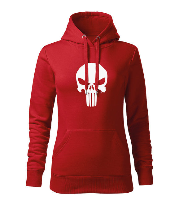 DRAGOWA damensweatshirt mit Kapuze punisher, rot 320g/m2
