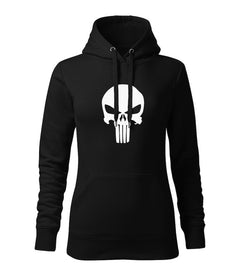 DRAGOWA Damen-Kapuzenpullover Punisher 320 g/m², schwarz