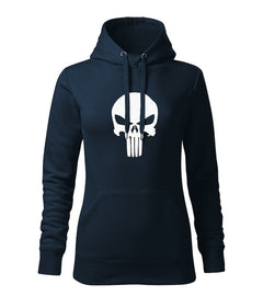 DRAGOWA Damen-Kapuzenpullover Punisher 320 g/m², dunkelblau