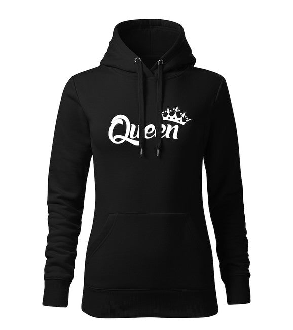 DRAGOWA damensweatshirt mit Kapuze queen, schwarz 320g/m2