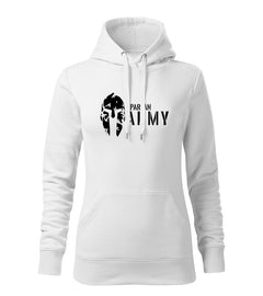 DRAGOWA Damen-Kapuzenpullover Spartan army 320 g/m², weiß
