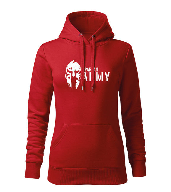 DRAGOWA damensweatshirt mit Kapuze spartan army, rot 320g/m2